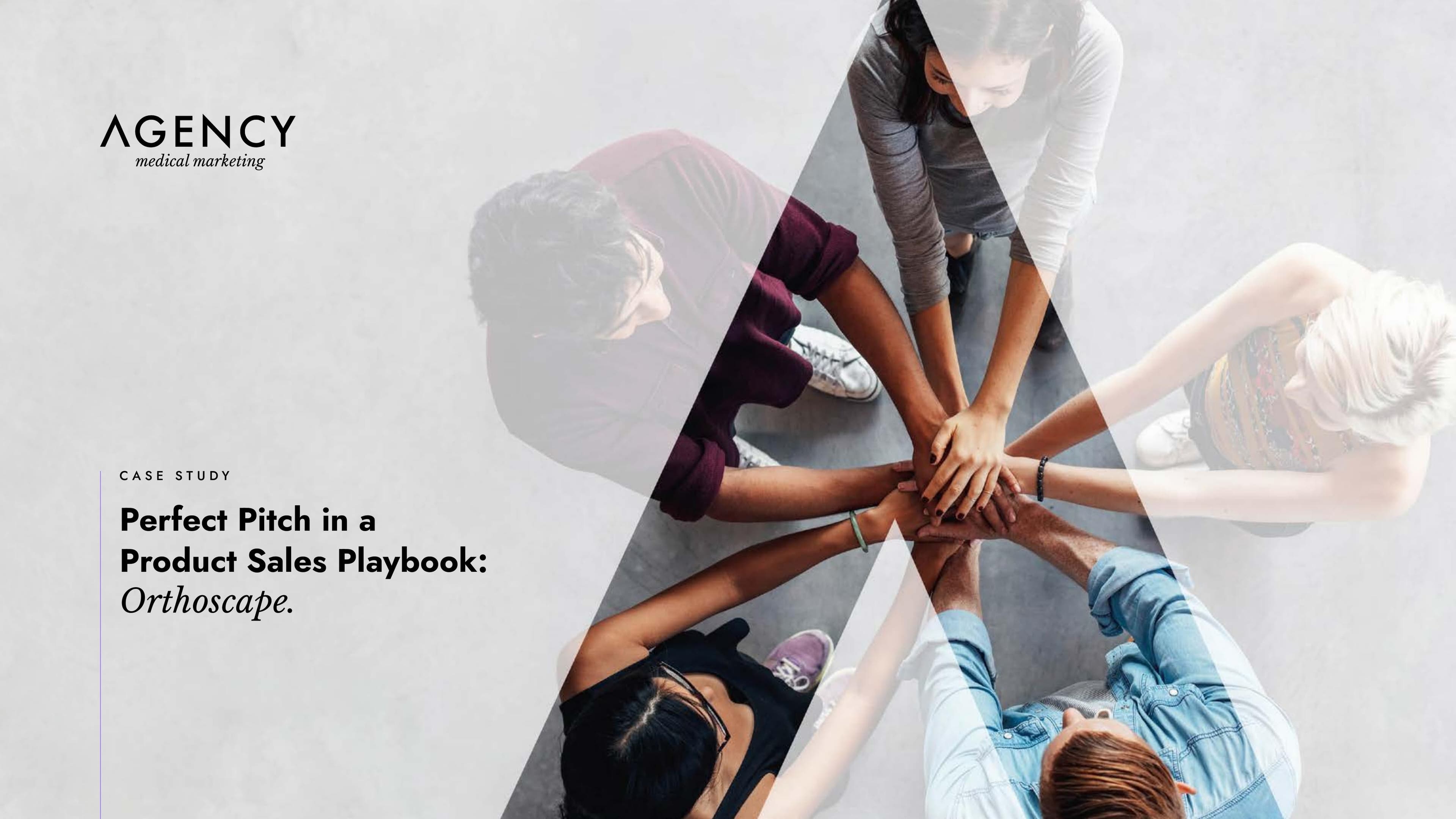 Front cover of an orthopaedic product sales playbook case study