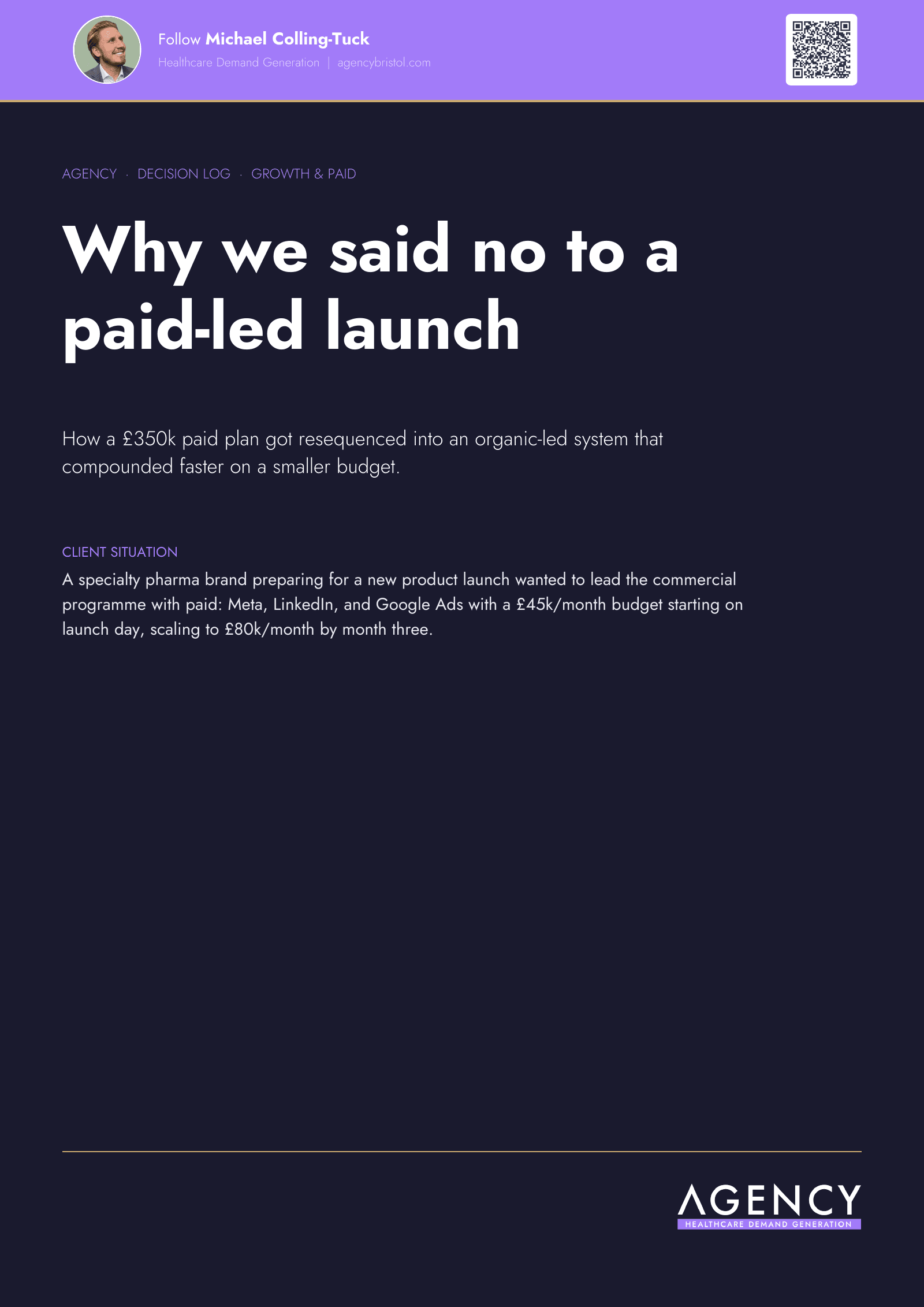 Decision log: Why we said no to a paid-led launch