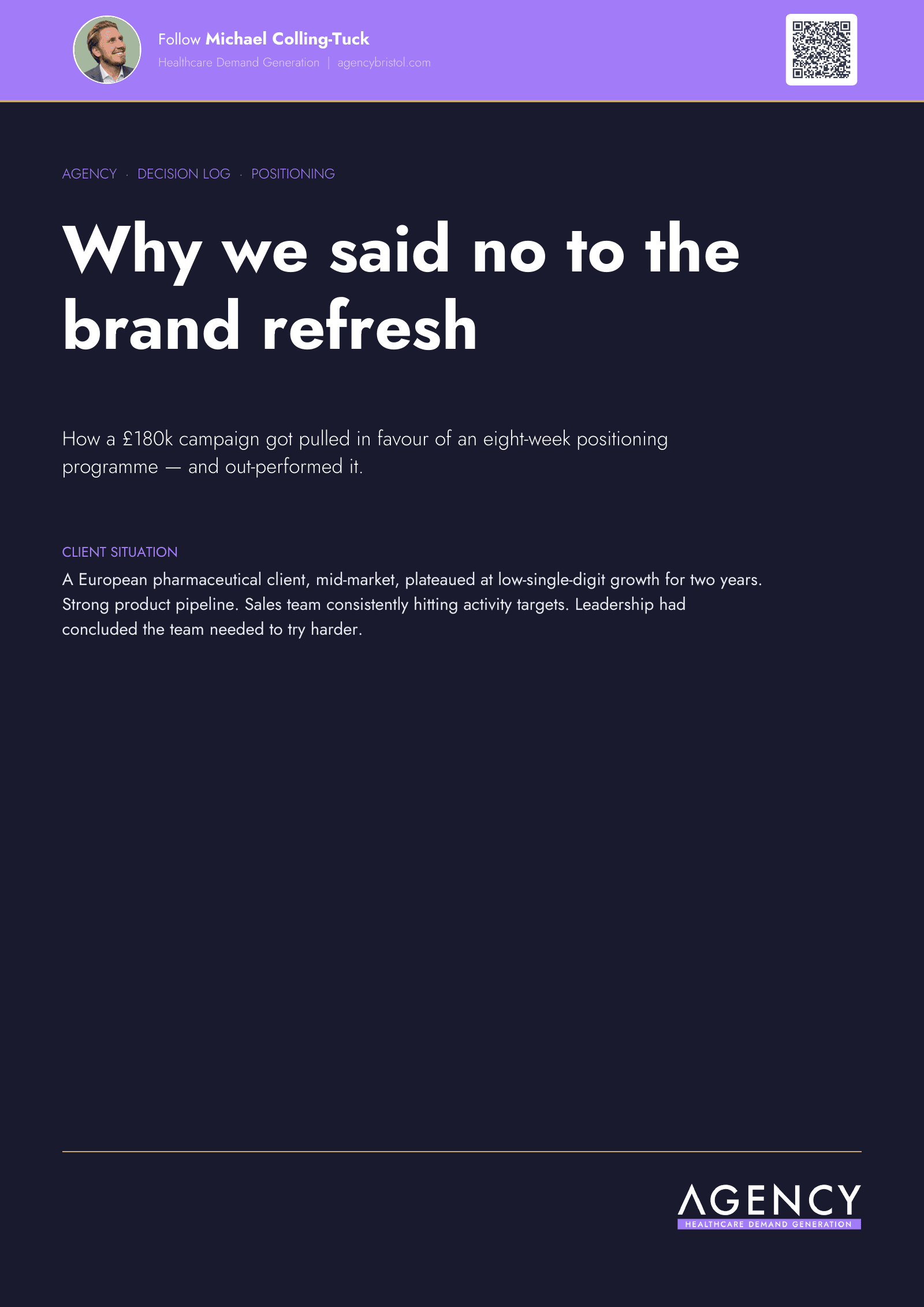 Decision log: Why we said no to the brand refresh