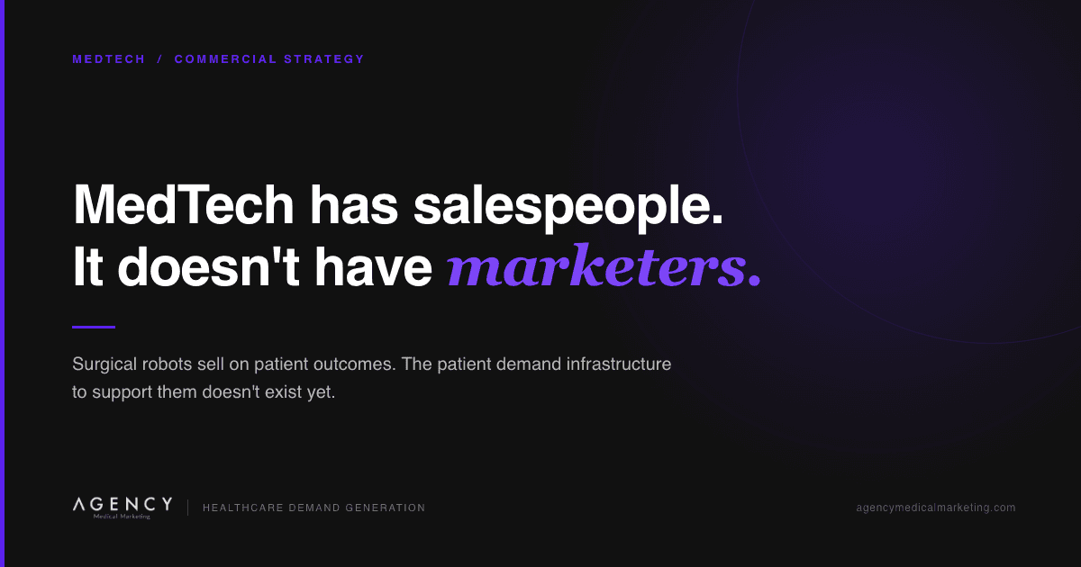 MedTech Has Salespeople. It Doesn't Have Marketers.