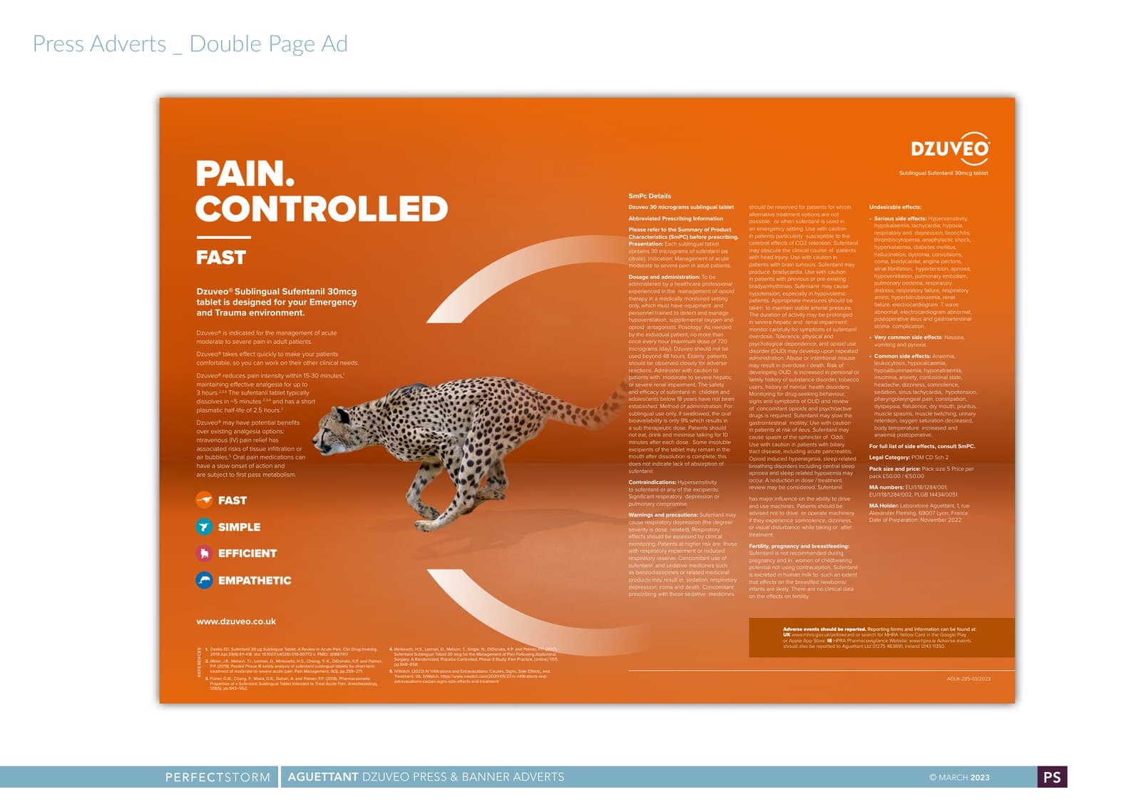 Pharmaceutical double-page press adverts, Pharma · EU
