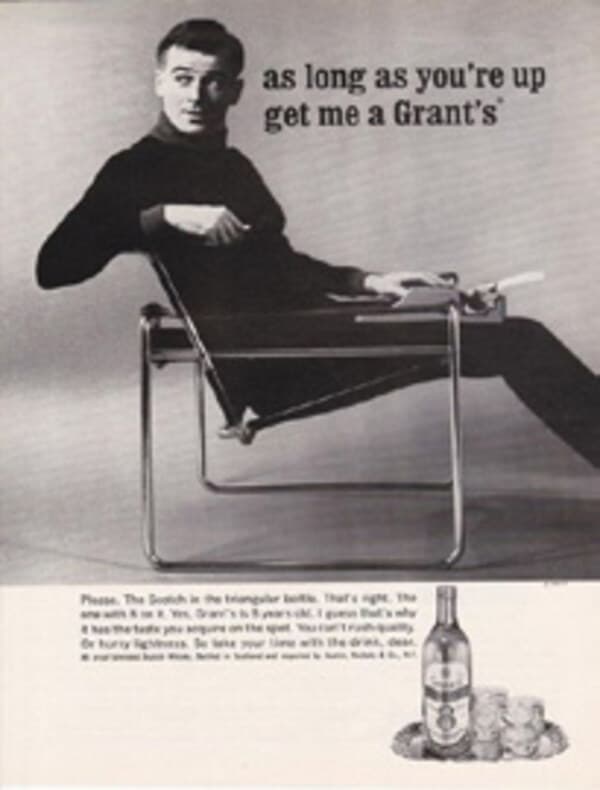 Vintage ad: Grant's Whisky 路 As long as you're up. Casual encouragement of alcohol with no health framing.