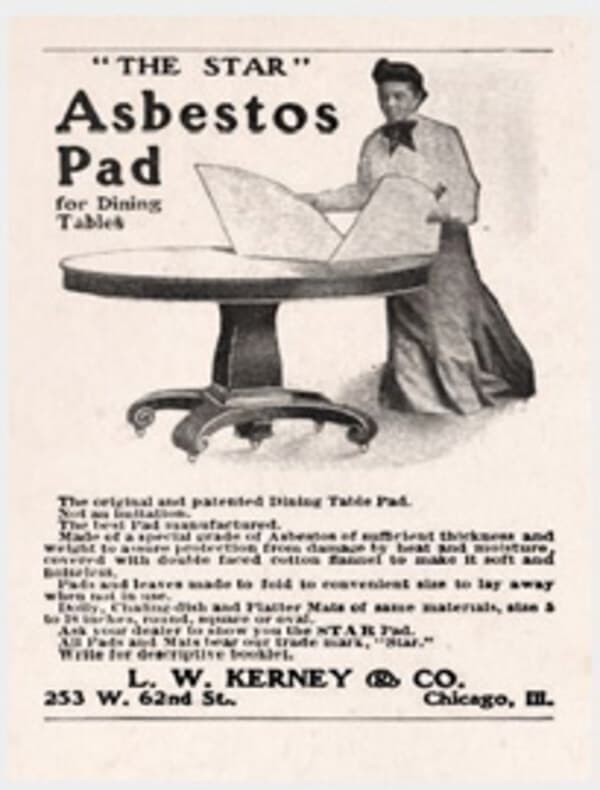 Vintage ad: The Star 路 Asbestos Pad. 'Safe' household product later proven to cause cancer.