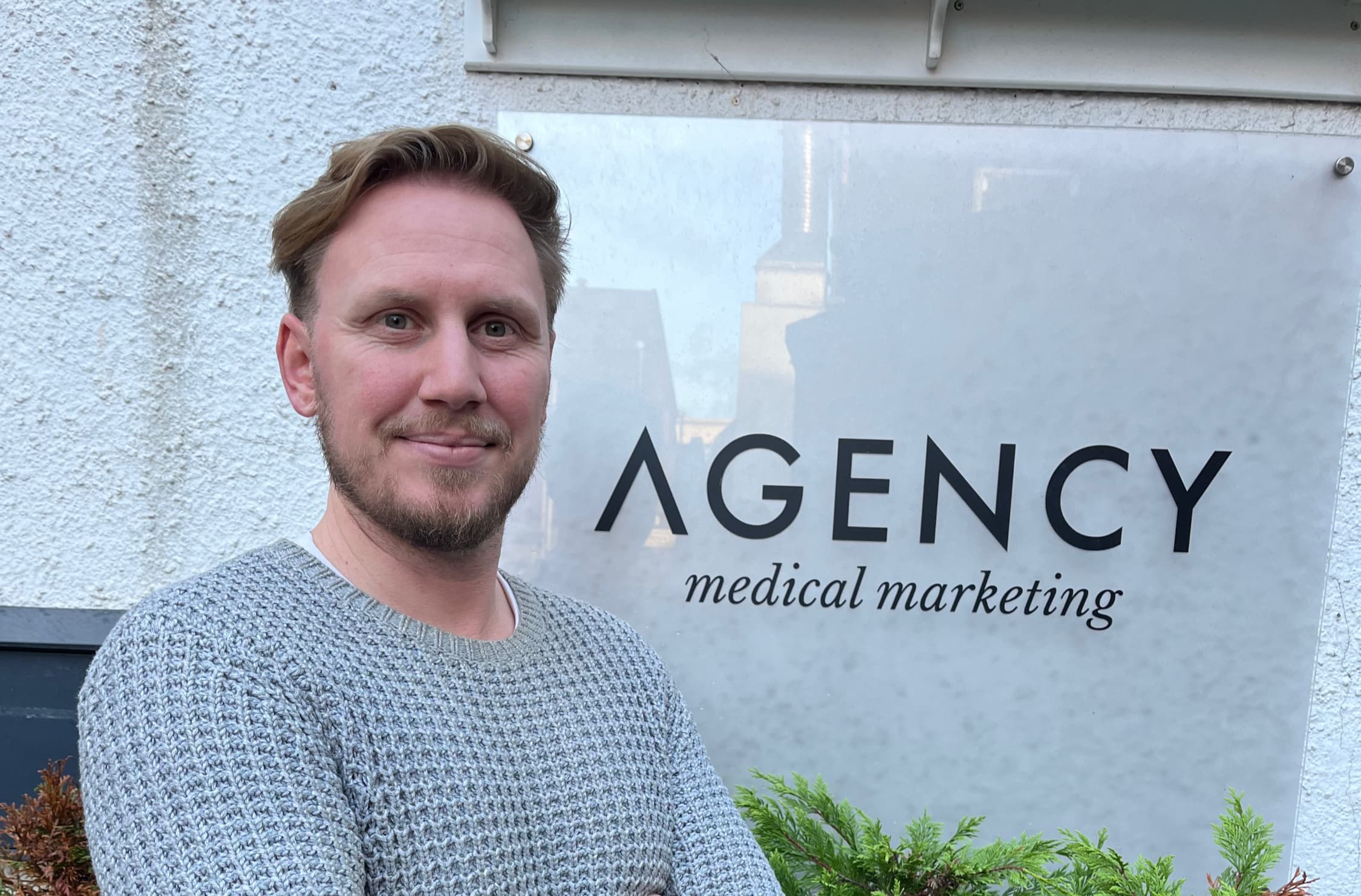 Michael Colling-Tuck outside the AGENCY Bristol offices.